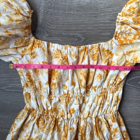 Abercrombie floral off-The-Shoulder Puff Sleeve Mini Dress medium - Picture 10 of 13